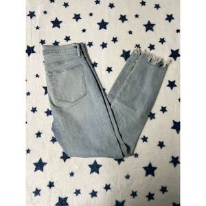 LOFT Light Wash Distressed Jeans Women's Size S 26/2 – Casual Denim Pants